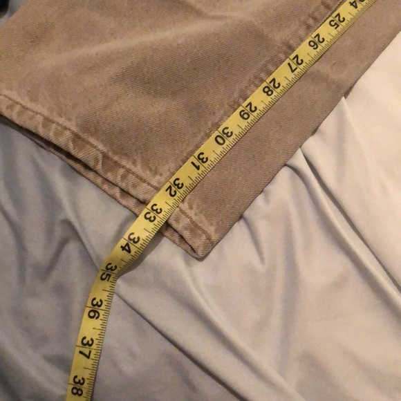 Men’s Lee Riveted Tan Jeans 38X34 - Picture 14 of 15